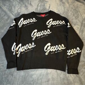 Guess Black and White Crew Neck Sweater

#1410